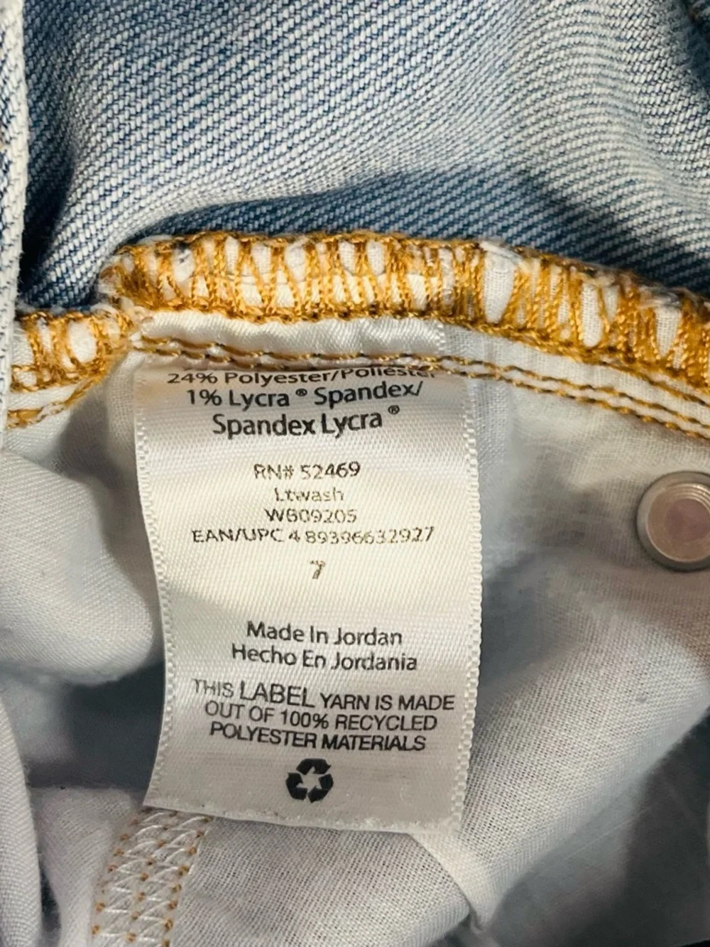 Wonder Nation cotton blend light blue denim jeans Boy 7 Slim 5 pocket design zip